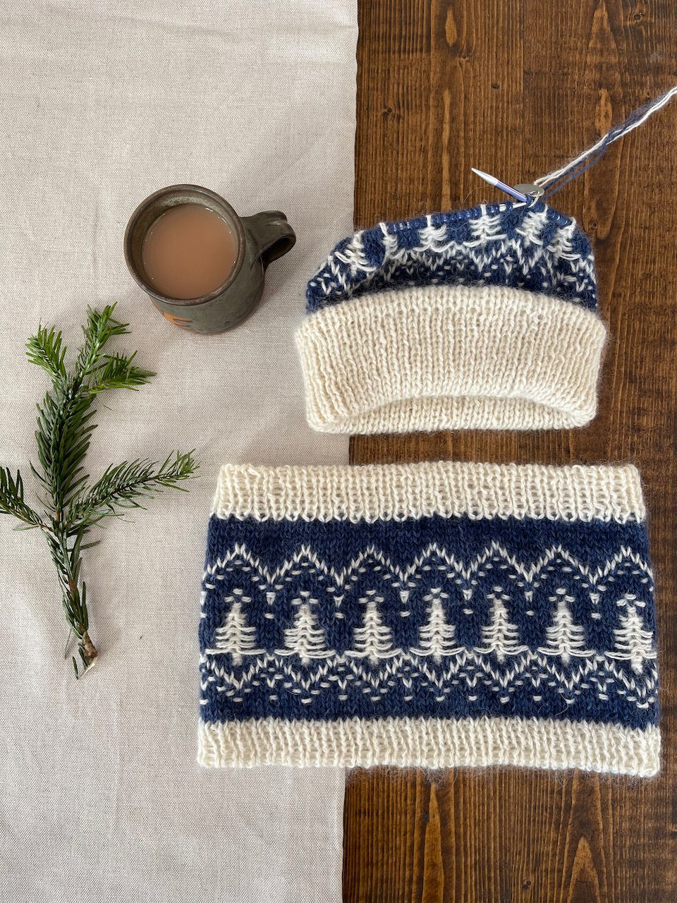 Brackenside Pines hat and cowl. - Image 5