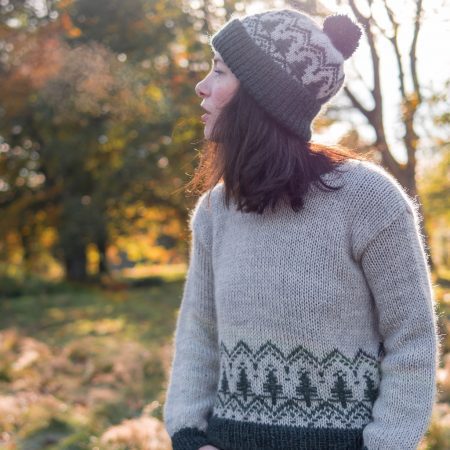 Brackenside Pines hat and cowl.