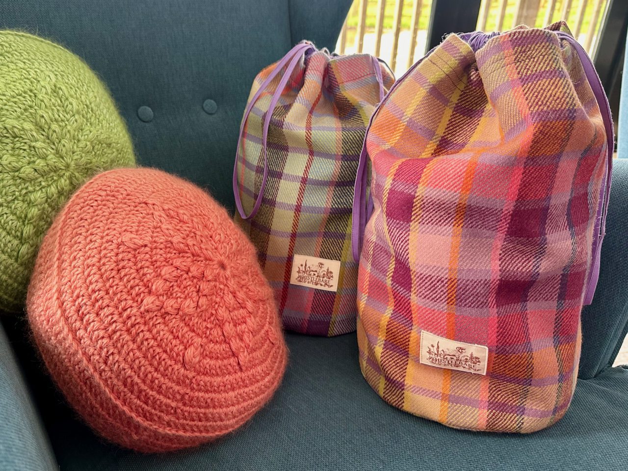 Whistlebare Tweed Dunstanburgh drawstring bag